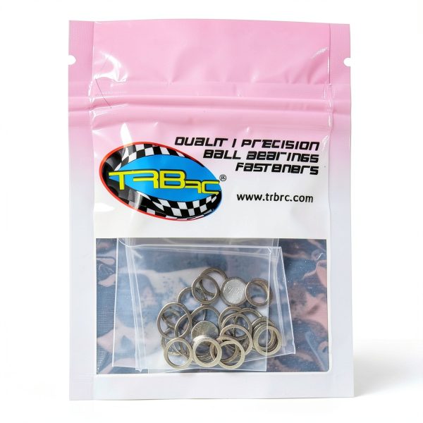 TRB RC Steel Shim Pack 6x8mm Dia 10ea 0.1-0.5mm Thickness-0