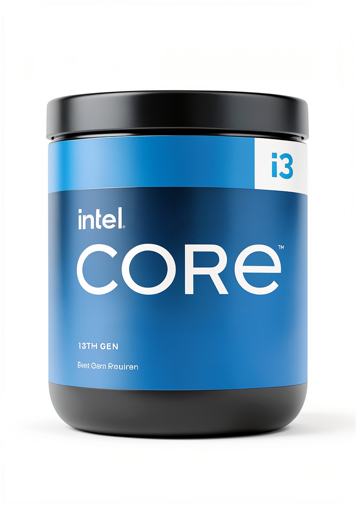 Intel i3 processor installed on a motherboard