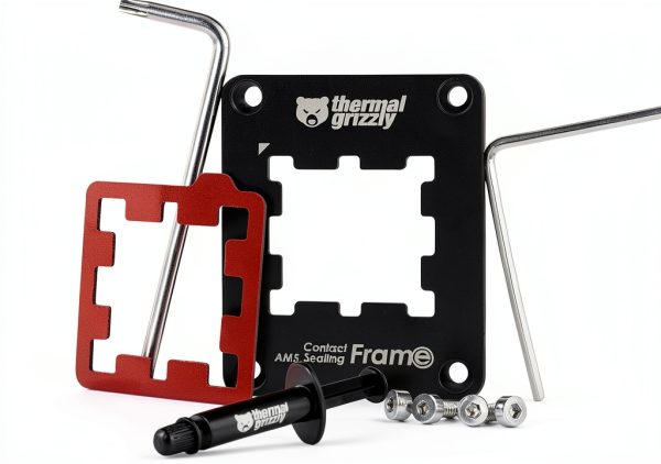 Thermal Grizzly AM5 Contact Frame for Ryzen 7000 CPUs Aluminum Black-0