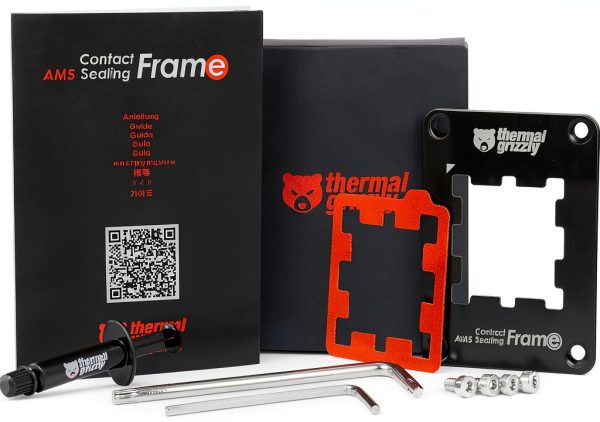 Thermal Grizzly AM5 Contact Frame for Ryzen 7000 CPUs Aluminum Black-7