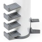 LANMU Trash Can Protector 4 Pack Silicone Bumper for Round/Square Bins-0