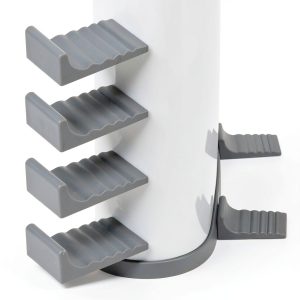 LANMU Trash Can Protector 4 Pack Silicone Bumper for Round/Square Bins-0