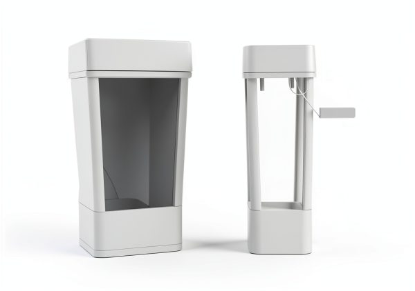 Plastic Trash Can Hardware Resources 35-Quart Kitchen & Office White-1
