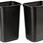 Rubbermaid Commercial Deskside Plastic Wastebasket 7 Gal Black-0