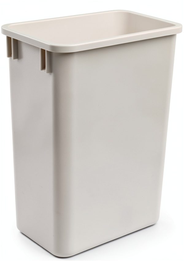 Plastic Trash Can Hardware Resources 35-Quart Kitchen & Office White-0