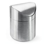 Mini Trash Can LOVEINUSA Brushed Stainless Steel 1.5L Bin with Lid-0