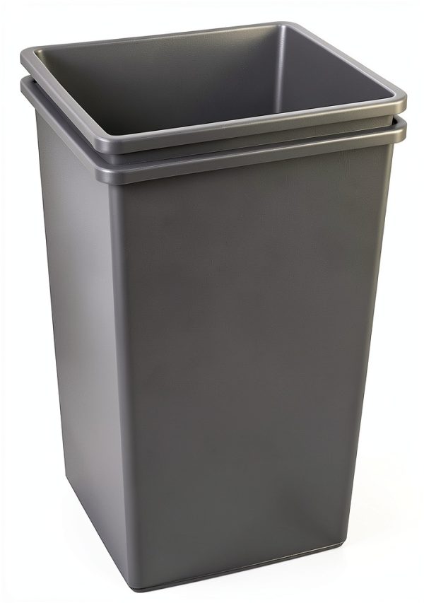 Amazon Basics Square Waste Container 25 Gallon Plastic Bin Pack of 2-1