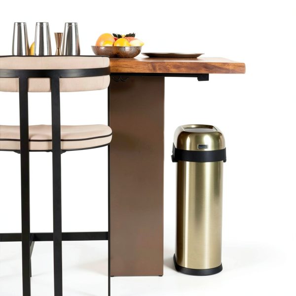 simplehuman 50L Slim Open Top Trash Can Brushed Stainless Steel-3